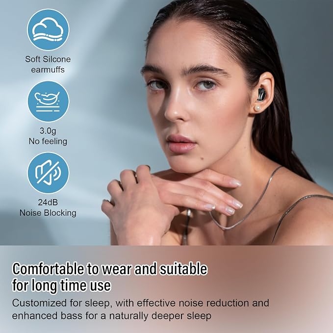 Sleep Earbuds Bluetooth 5.4 in Ear Light-Weight Headphones, Mini Sleep - Image 4