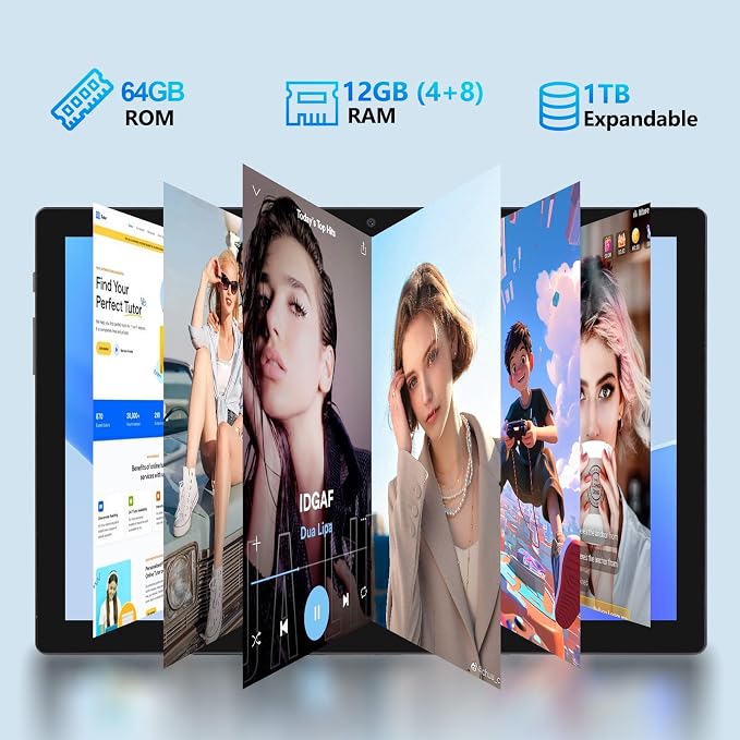 Tablet, Android 14 Tablet with 12GB RAM 64GB ROM, Octa-Core Processor Tablets - Image 4