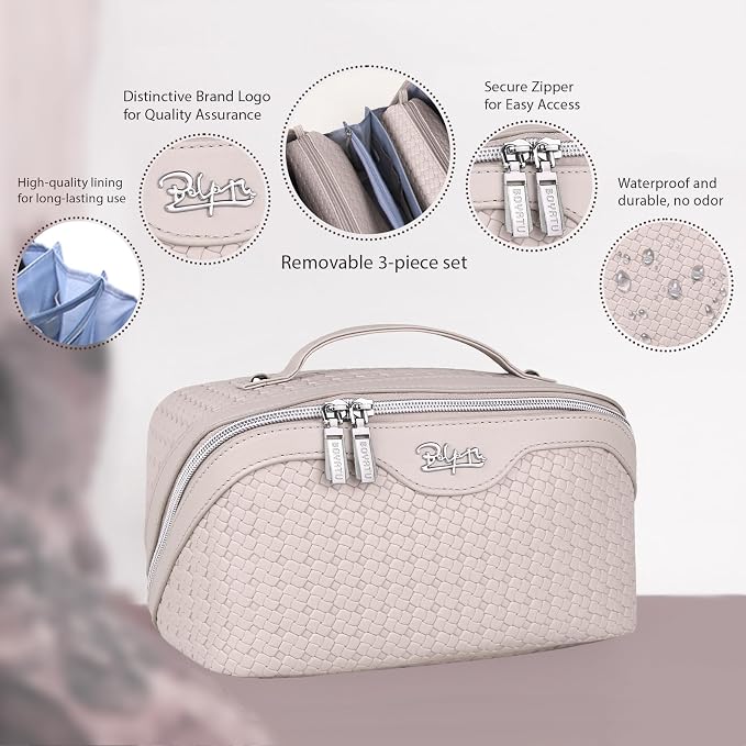 BOYATU Travel Makeup Bags for Women: Large Makeup Organizer - Image 2