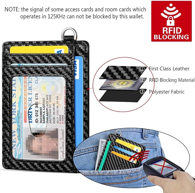 FurArt Slim Minimalist Wallet, Front Pocket Wallets, RFID Blocking, Credit Card - Image 5