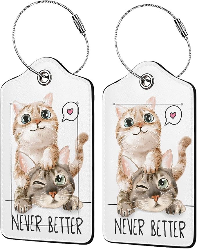 Cats in Love 2-Pack Luggage Tags by Unknown