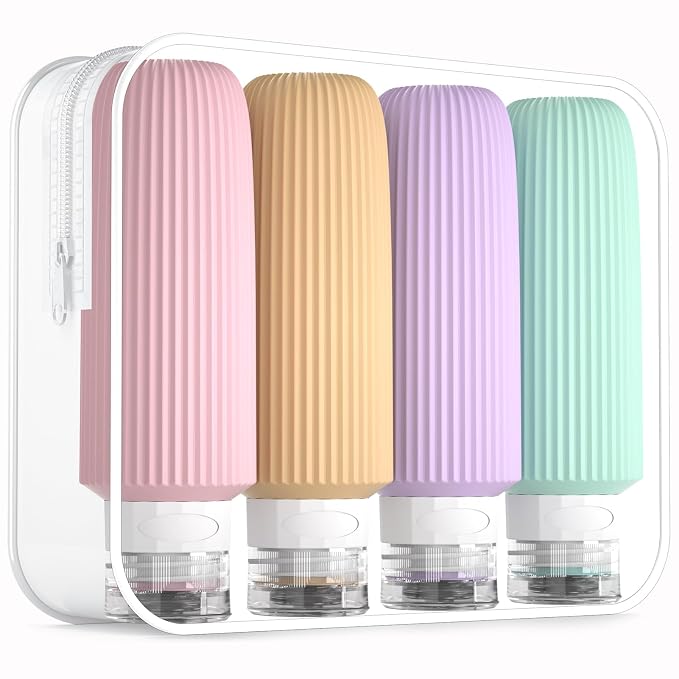 Travel Bottles for Toiletries, Large 6oz Travel Size Containers, BPA Free Leak by Mrsdry
