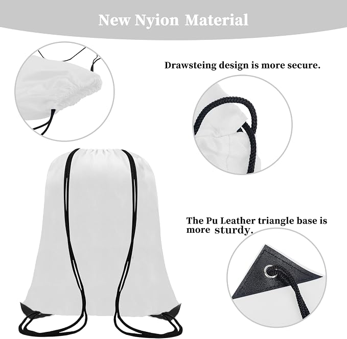 60 Pieces Drawstring Backpack Bags Sports Sackpack Bulk Cinch Gym Bag - Image 4