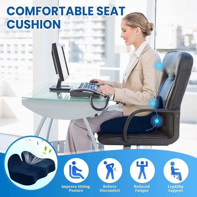 Seat Cushion, Memory Foam Office Chair Seat Cushion - Image 4