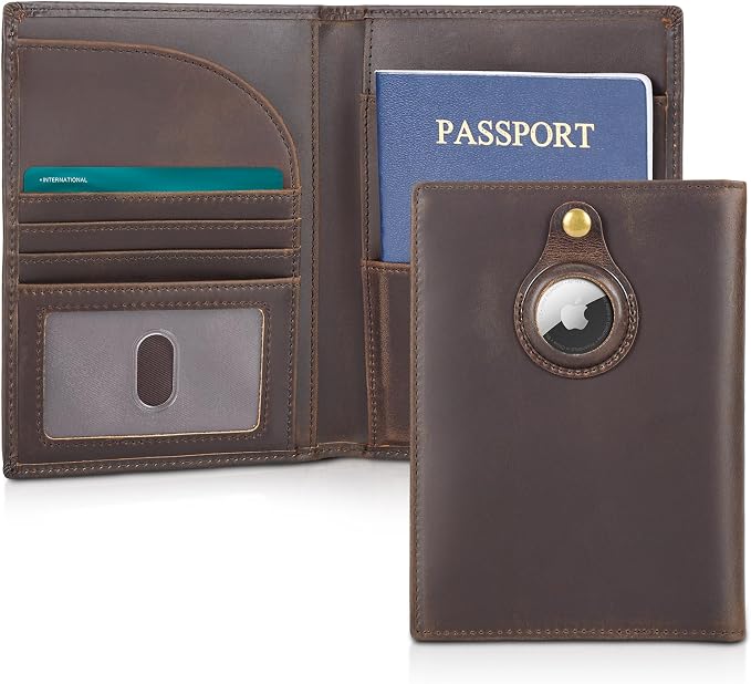 Polare Full Grain Leather Passport Holder RFID Blocking Travel Bifold Wallet by polareoriginal