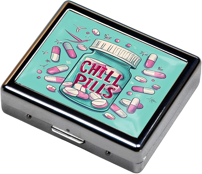Cute and Portable Metal Pill Organizer – 8 Compartments, Elegant Chrome Finish - Image 2