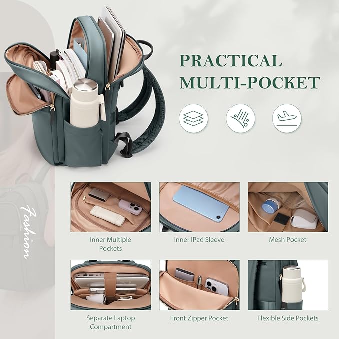 Travel Backpack for Women Personal Carry On Bag Business Weekender Hiking - Image 2