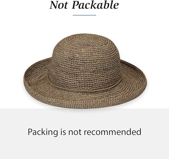 Wallaroo Hat Company – Women’s Petite Catalina Sun Hat – Wide Brim, Natural - Image 5