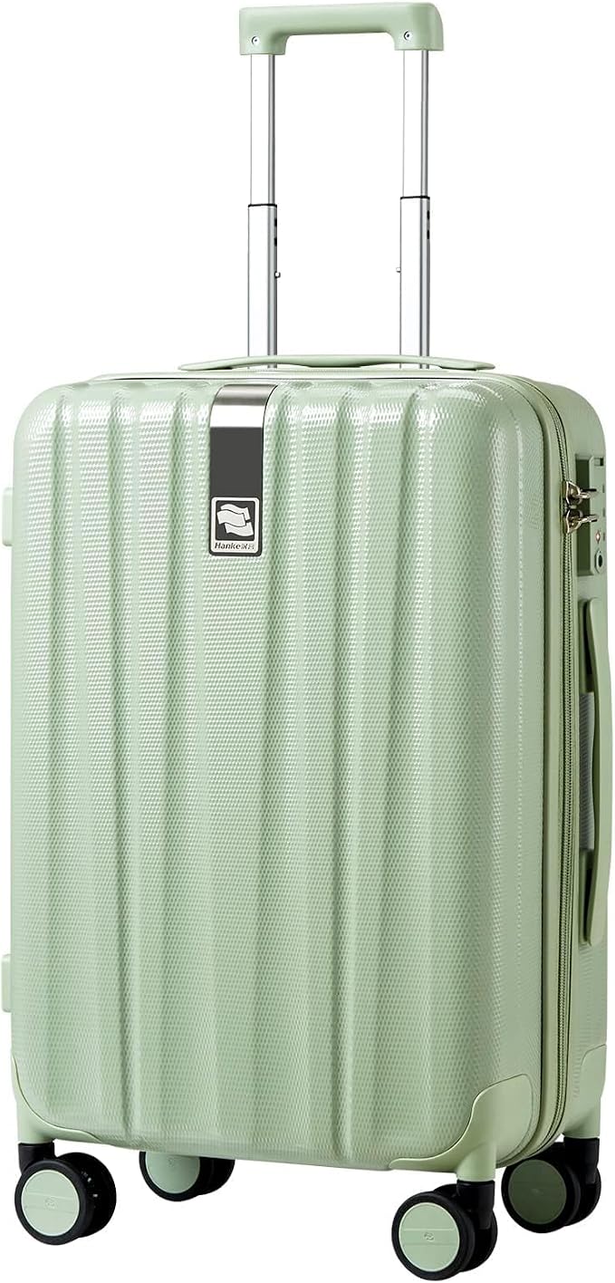 Hanke 20 Inch Carry On Luggage 22x14x9 Airline Approved Lightweight PC Hard by Hanke