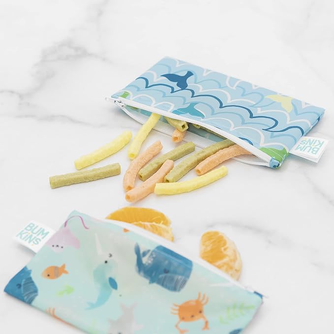 Bumkins Reusable Snack Bags, for Kids School Lunch and for Adults Portion - Image 3