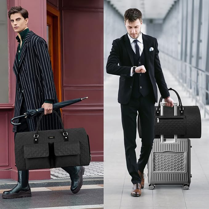 Garment Bag for Travel With Toiletry Bag Convertible Carry On Weekender Bag - Image 5