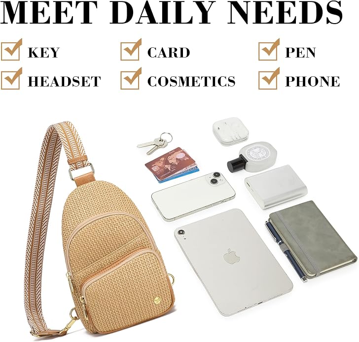 Haytijoe Summer Straw Purse Small Sling Bag RFID Blocking Crossbody Bags - Image 7