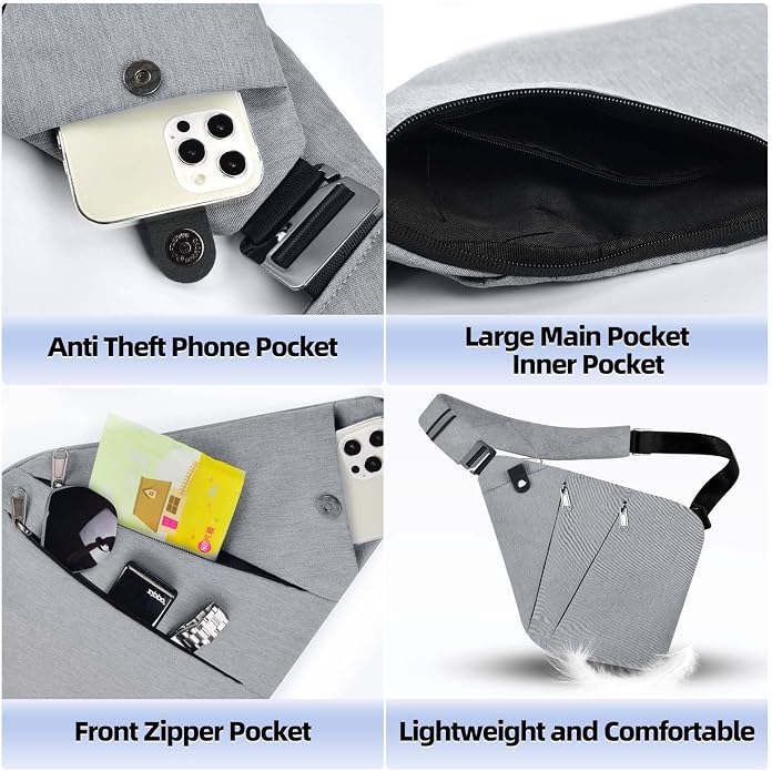 Anti Theft Crossbody Bag, Anti Theft Travel Bag - Image 6