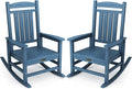SERWALL Outdoor Rocking Chair Set of 2, HDPE Patio Rocking Chair All-Weather by SERWALL