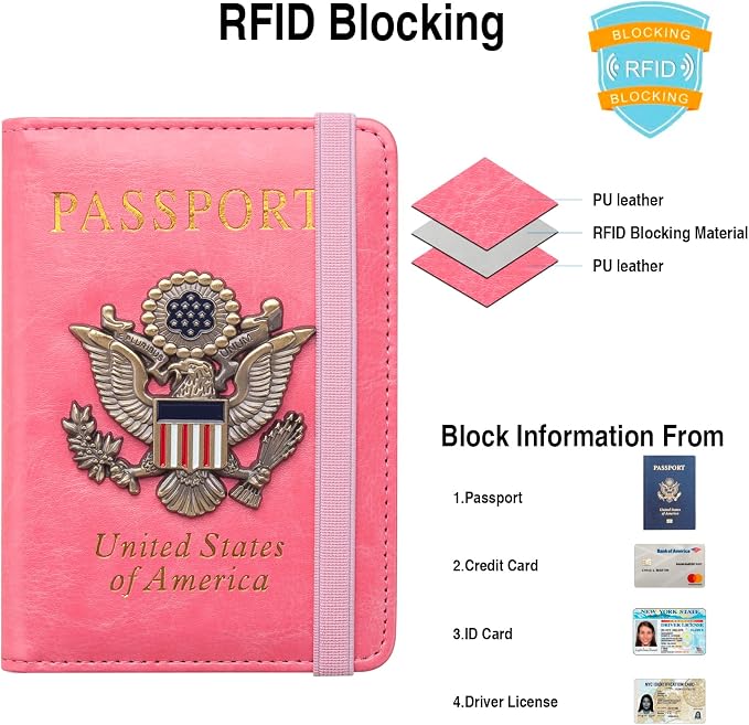 Passport Holder for Travel Passport Cover for Men Passport Wallet Case - Image 2