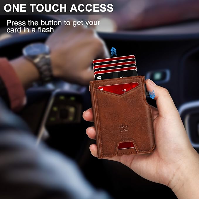 Wallet for Men Wallet with Slim Pop Up Card Holder 9-13 Cards, Bifold - Image 2