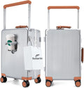 feilario 20'' Aluminum Frame Wide Handle PC Hardside Carry On Luggage by feilario