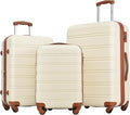 Merax Luggage sets of 3 Piece Carry on Luggage Airline Approved, Hard Case by Merax