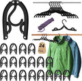 24 Pcs Black Travel Hangers Foldable by Pansyling