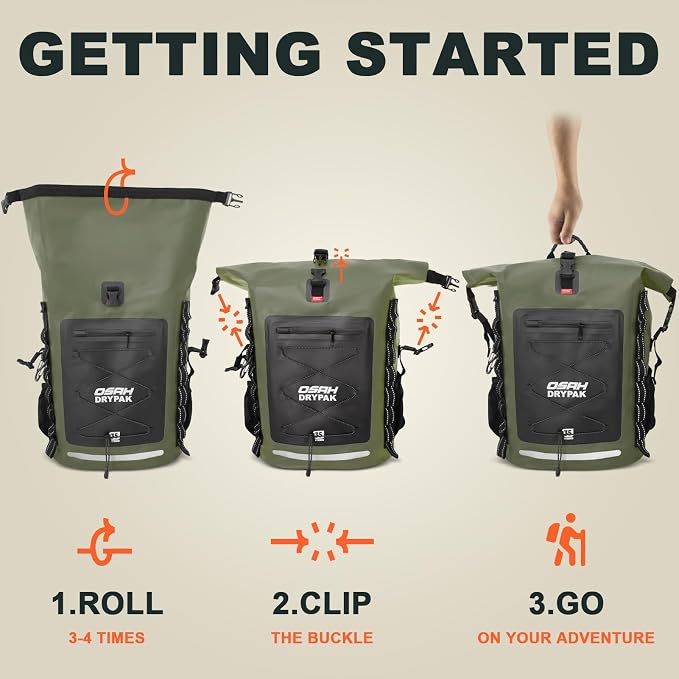 Waterproof Backpack Dry Bag 35L/55L/85L – Heavy Duty Roll-Top Hiking Backpack - Image 6