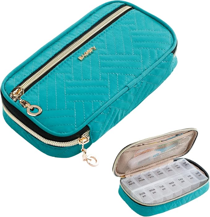 BAGSFY Pill Organizer Case 2 Times a Day- Weekly Medicine Organizer Travel Pill by BAGSFY