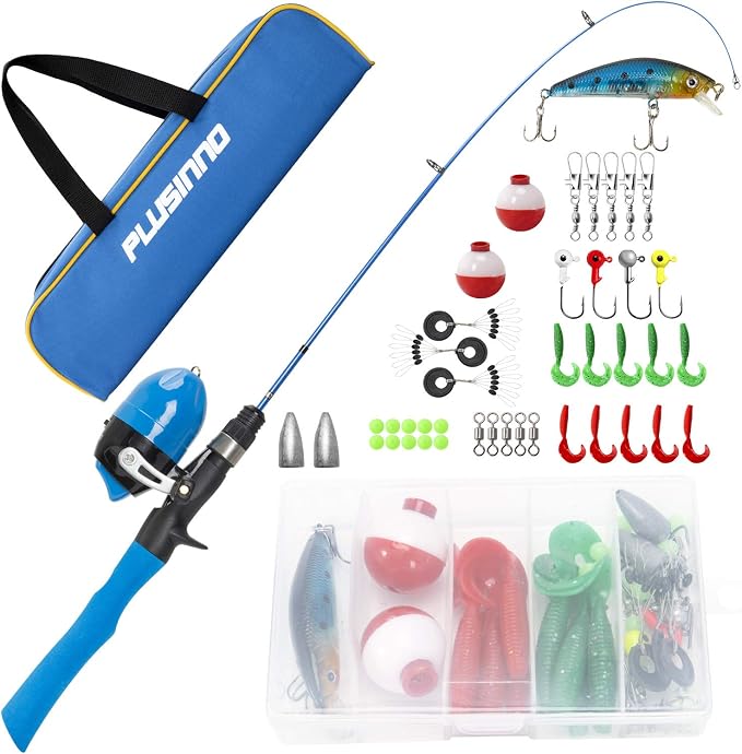 PLUSINNO Kids Fishing Pole by PLUSINNO