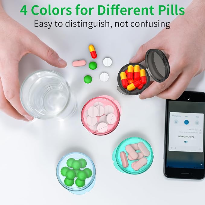 Small Pill Box, Travel Pill Case Portable Daily Pill Organizer Mini Medicine - Image 5