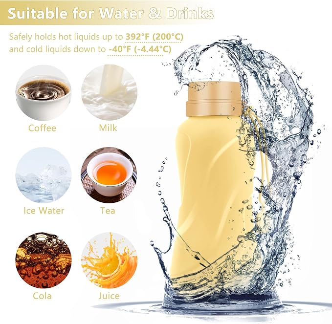 Collapsible Water Bottles, Leak Proof, Reuseable BPA Free Silicone Foldable - Image 6