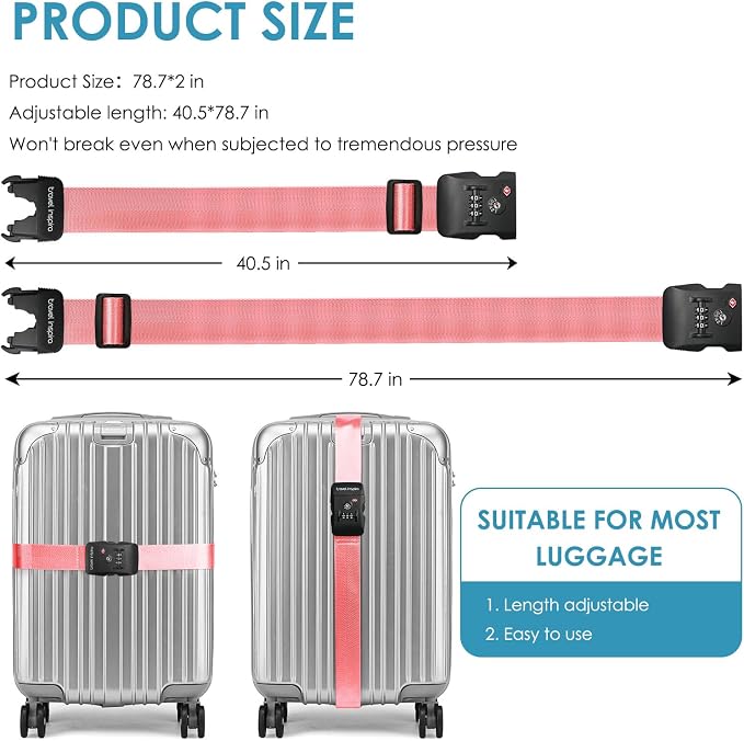 Travel Inspira Luggage Straps for Suitcases - Image 5