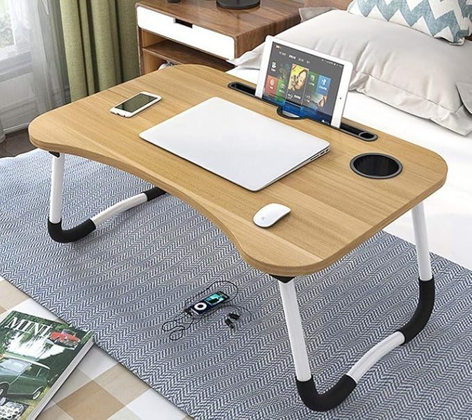 Lap Desk with Storage Drawer, Holders - Image 5