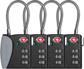 pack all TSA Approved Cable Luggage Locks, 3 Digit Combination Padlocks by packall