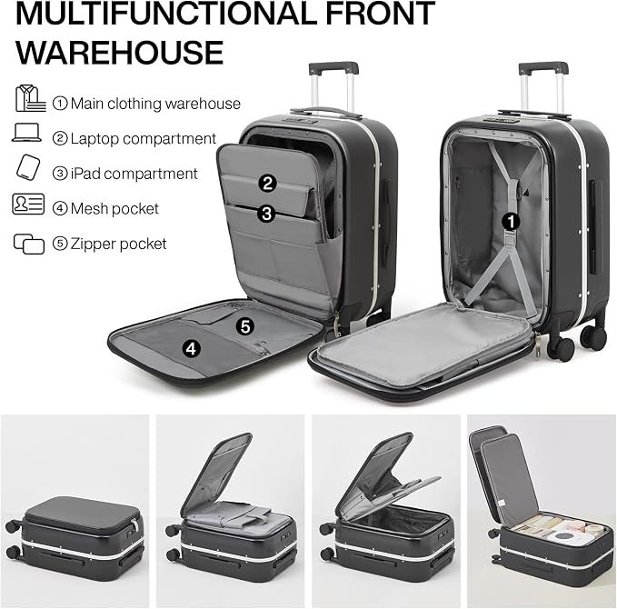 mixi Luggage Suitcase with Spinner Wheels - Image 4