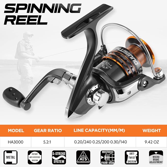 PLUSINNO Fishing Rod, Telescopic Fishing Rod and Reel Combo, Collapsible Travel - Image 4