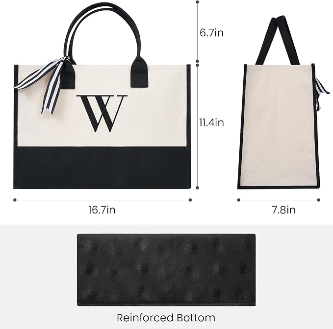 BAGAIL Initial Tote Bag, Personalized Birthday Gifts - Image 5