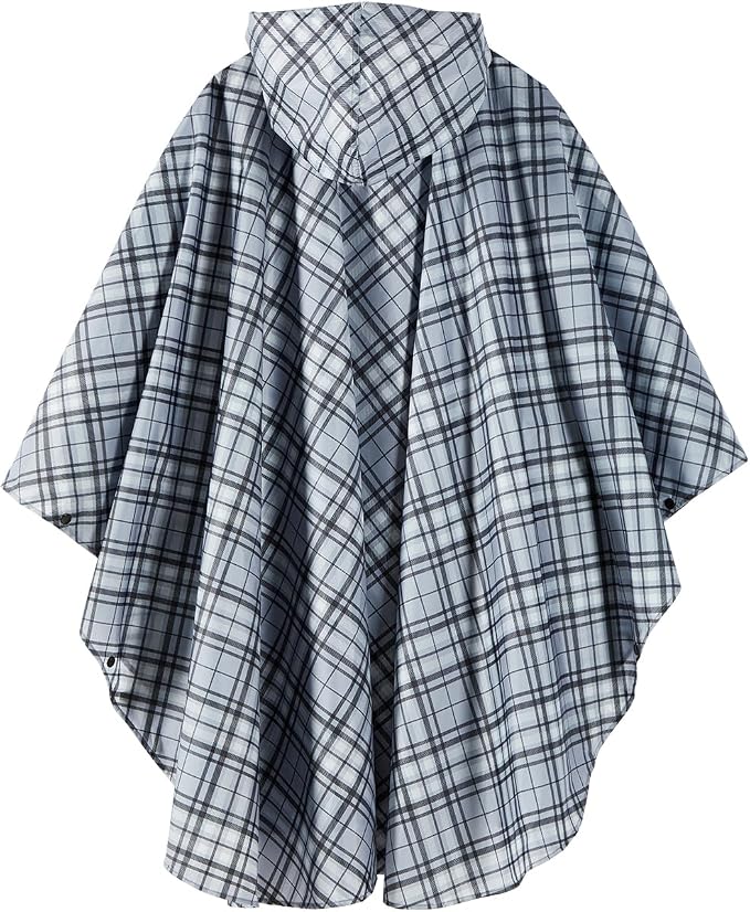 Rain Poncho Jacket Coat Hooded Zipper Style - Image 4