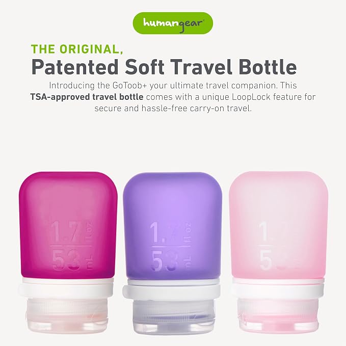 humangear GoToob+ Refillable Silicone Travel Size Bottles - Image 2