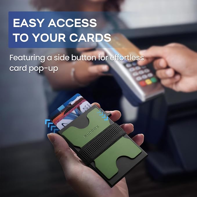 Mens Business Card Holder, Slim Card Wallet - Image 4