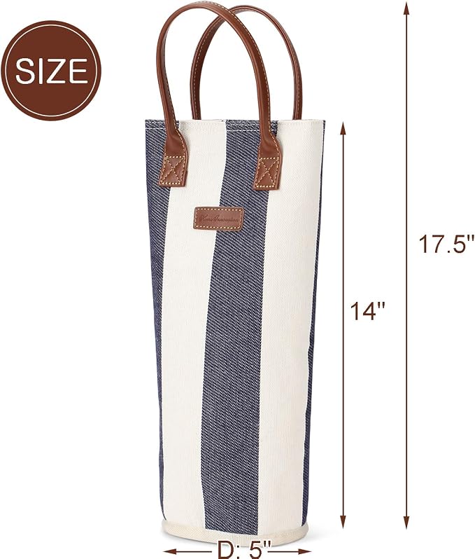 ZORMY Single Bottle Insulated Wine Tote, 1 Bottle Wine Carrier Bag Padded Wine - Image 4