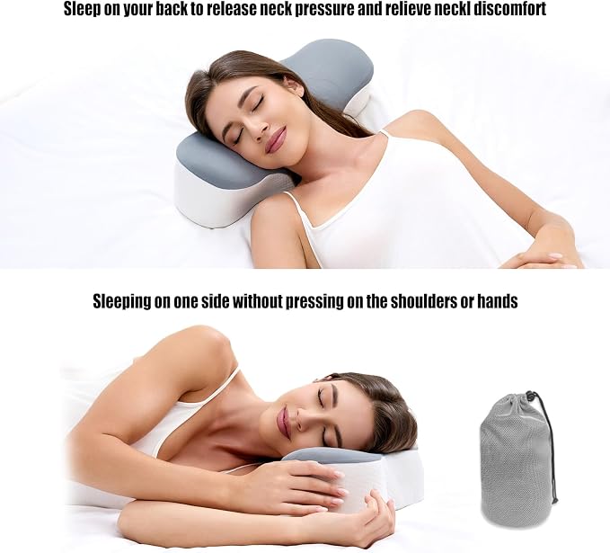 Bespilow Travel Pillow for Sleeping, Cervical Neck Support Pillow for Neck Pain - Image 5