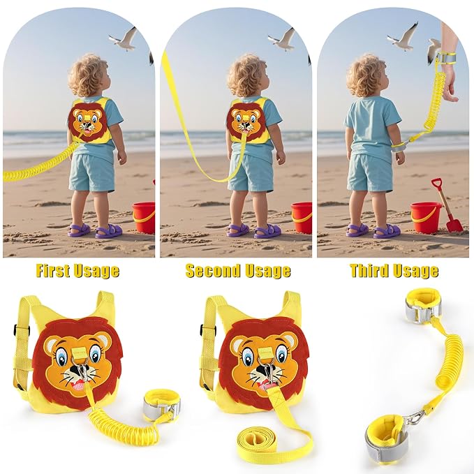 Toddlers Leash + Anti Lost Wrist Link Child Kids Safety Harness Kids Walking - Image 5