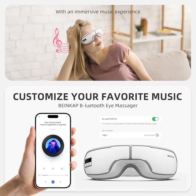 Eye Massager with Heat, Compression, Adjustable Sleep Mask Massage Holiday - Image 5
