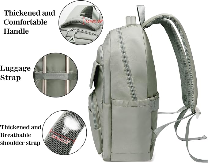FOXLOVER Travel Laptop Backpack, Anti-Theft Slim Business Backpack, School - Image 3