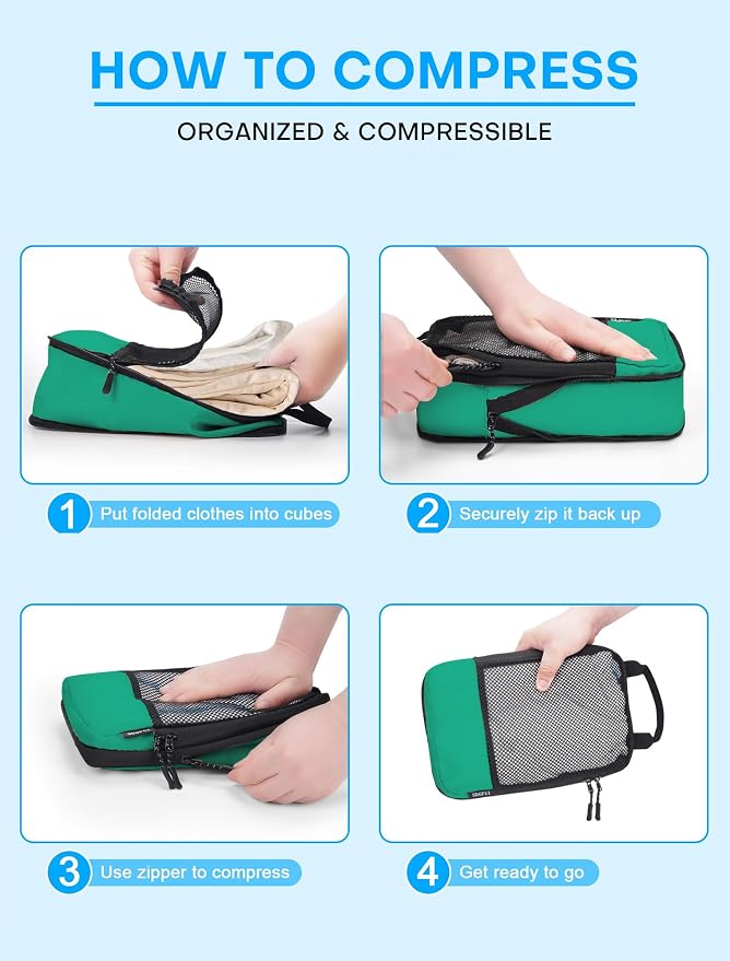 4 PCS Set Compression Packing Cubes - Image 3