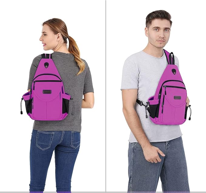 MOSISO Sling Backpack, Canvas Crossbody Hiking Daypack Bag - Image 6