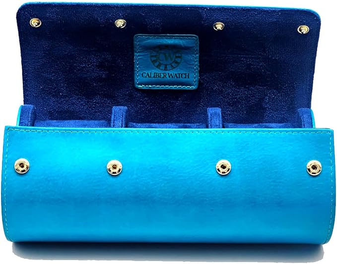 Genuine Napa Leather Watch Roll Travel Case - Image 3