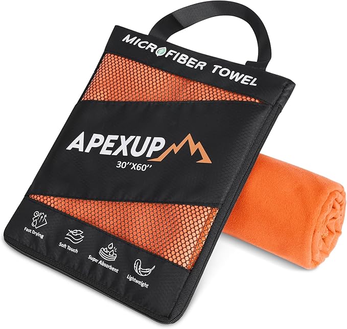 APEXUP Microfiber Travel Towel, Ultra Absorbent Quick Dry Towels, Lightweight by APEXUP