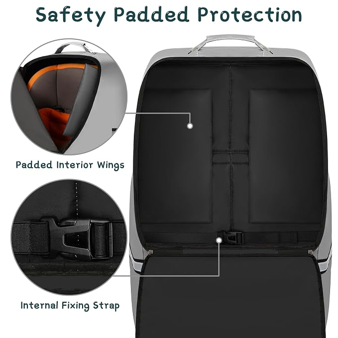 Car Seat Travel Bag, Padded Car Seats Backpack - Image 3