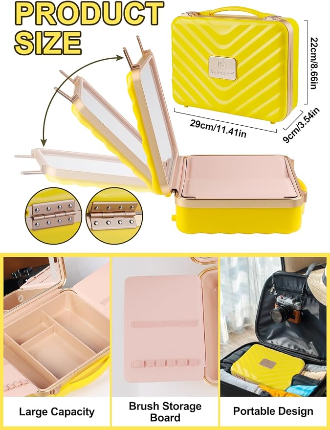 Kalolary Travel Makeup Train Cases - Image 5
