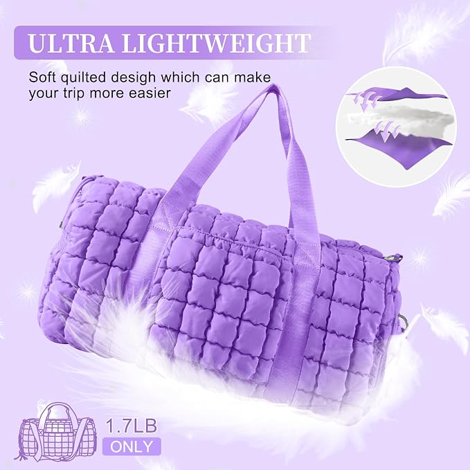 Quilted Travel Duffle Bag Gym Bag - Image 6