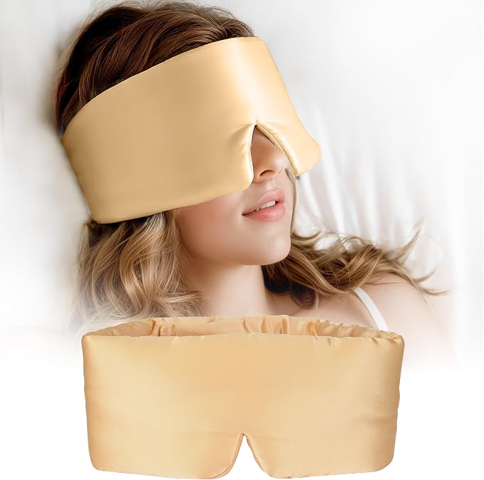Silk Sleep Mask for Women and Men, Side Sleeper, 22 Momme Pure Mulberry Silk by Unknown